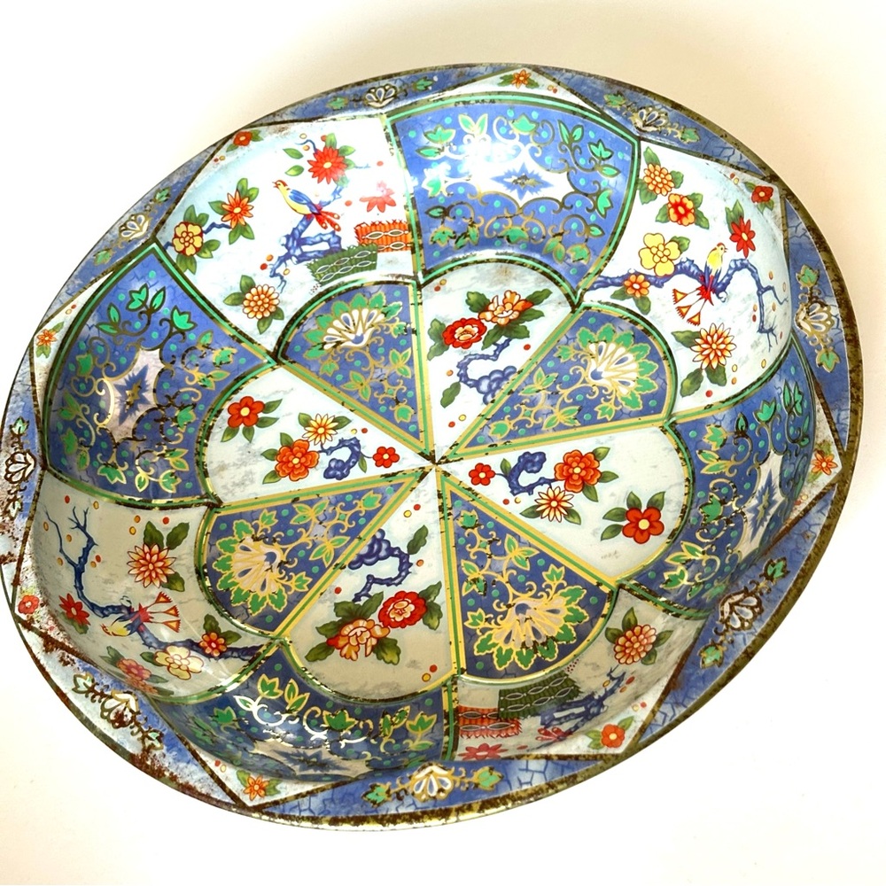 Vintage Daher Decorated Ware Metal Tray/Bowl 10 Inches Made In England
